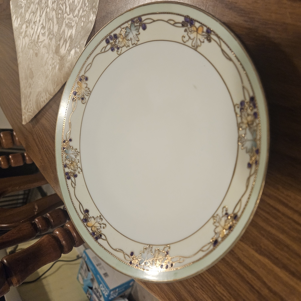 Purple and Gold Floral Desert Plate